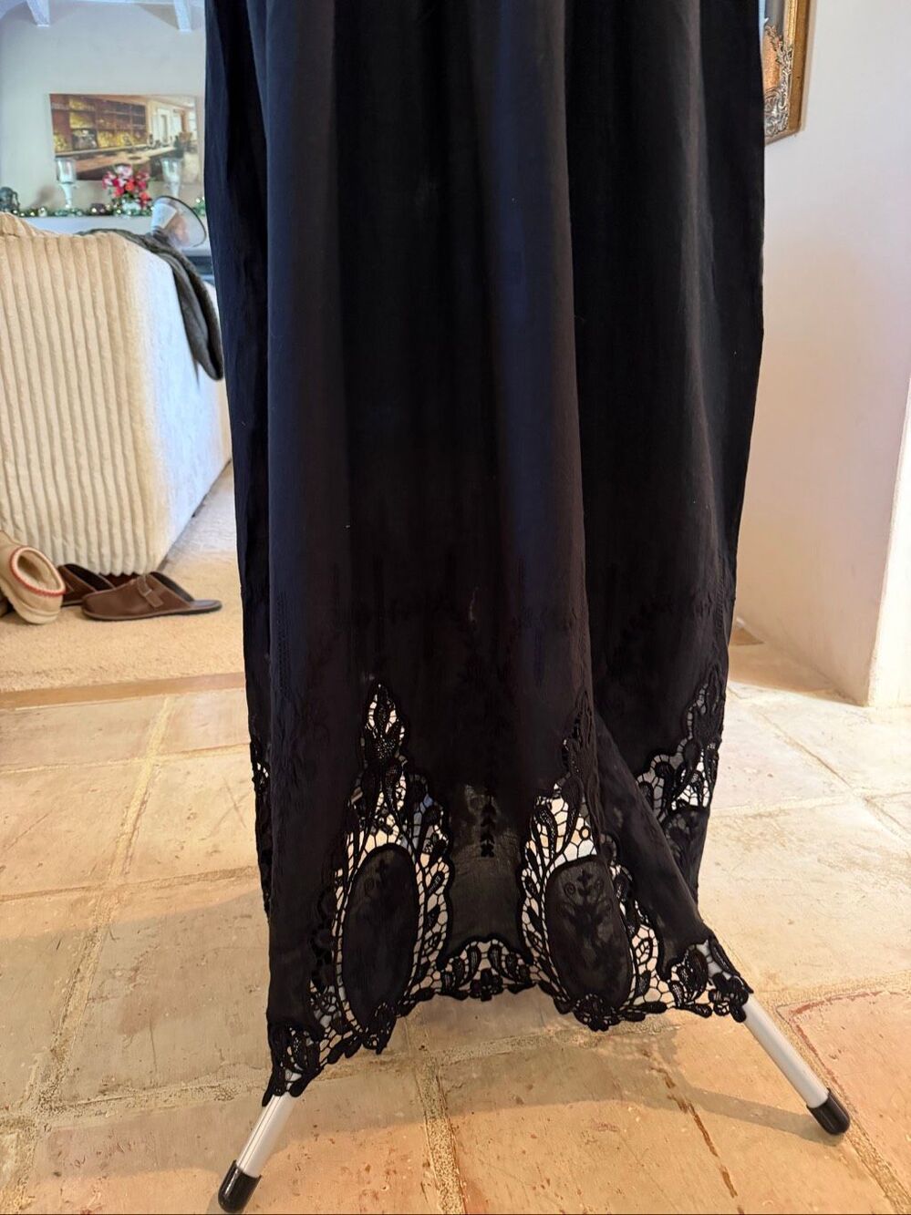 NWOT Zara black, crochet, lace maxi dress - Picture 5 of 7